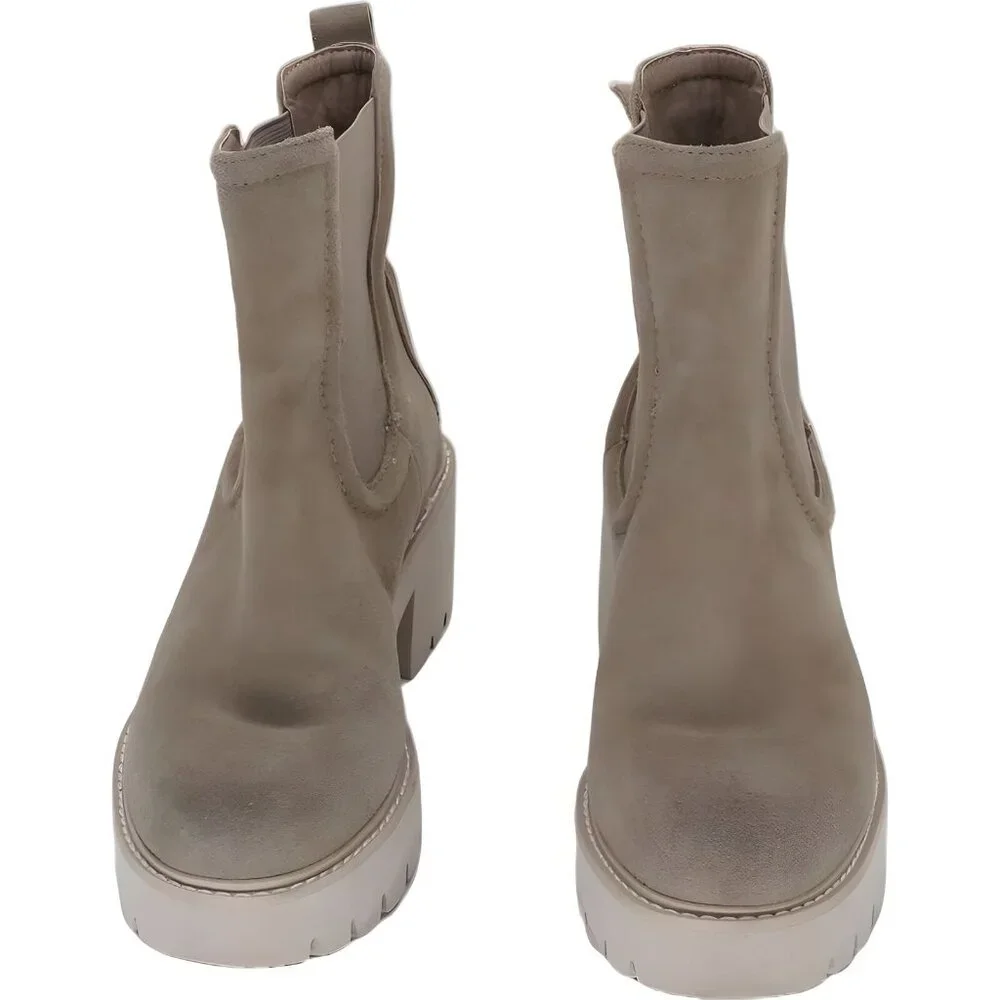 RIBETRINI Women's Classic Beige Chelsea Boots Size 7 - Broken Heel Tab - Picture 5 of 6